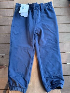 Dizobee Blue Kids Elastic Waist baseball cropped Pants small new with tags
